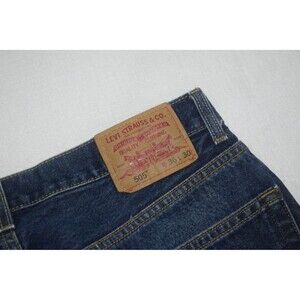 Levi's 505 Regular Fit Straight Leg Denim Blue Jeans Mens Size 36 x 30